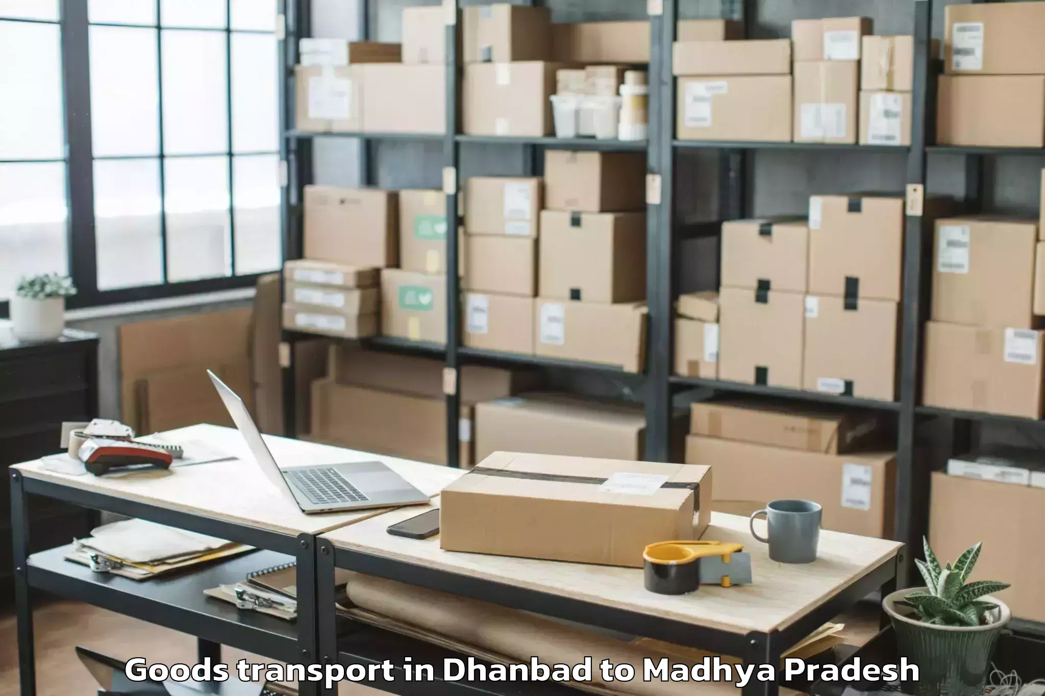 Hassle-Free Dhanbad to Jaithari Goods Transport